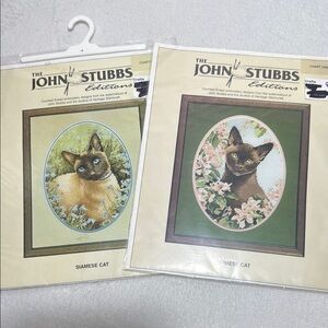 John Stubbs Siamese Cat Embroidery Kits